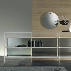 lage wit aluminium boekenkast minimalistisch en industrieel rimadesio wind