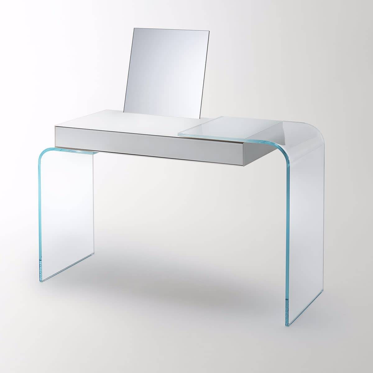 Luxe tafel of bureau Glas Strata -
