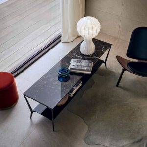 design italiaanse meubels rechthoekige bijzettafel of side table met marmer blad rimadesio planet