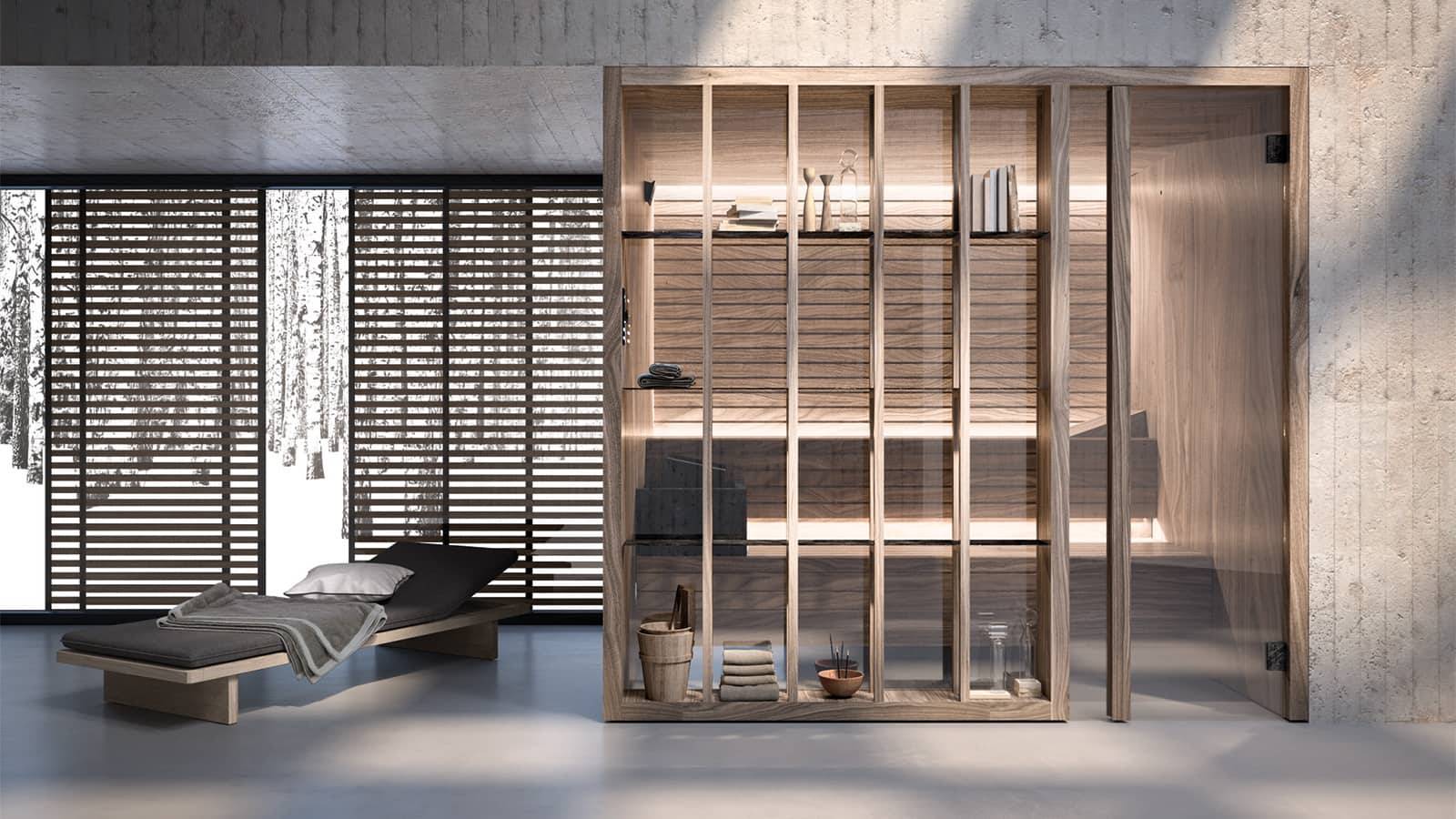 luxe finse sauna in walnotenhout japanse look effegibi yoku
