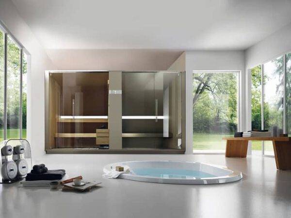 stoombad, sauna badkamer spa thuis Effegibi Logica SH