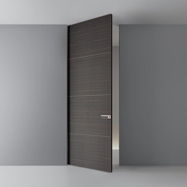 Rimadesio design taatsdeur Radius met afwerking in Taiga hout, dealer Nederland