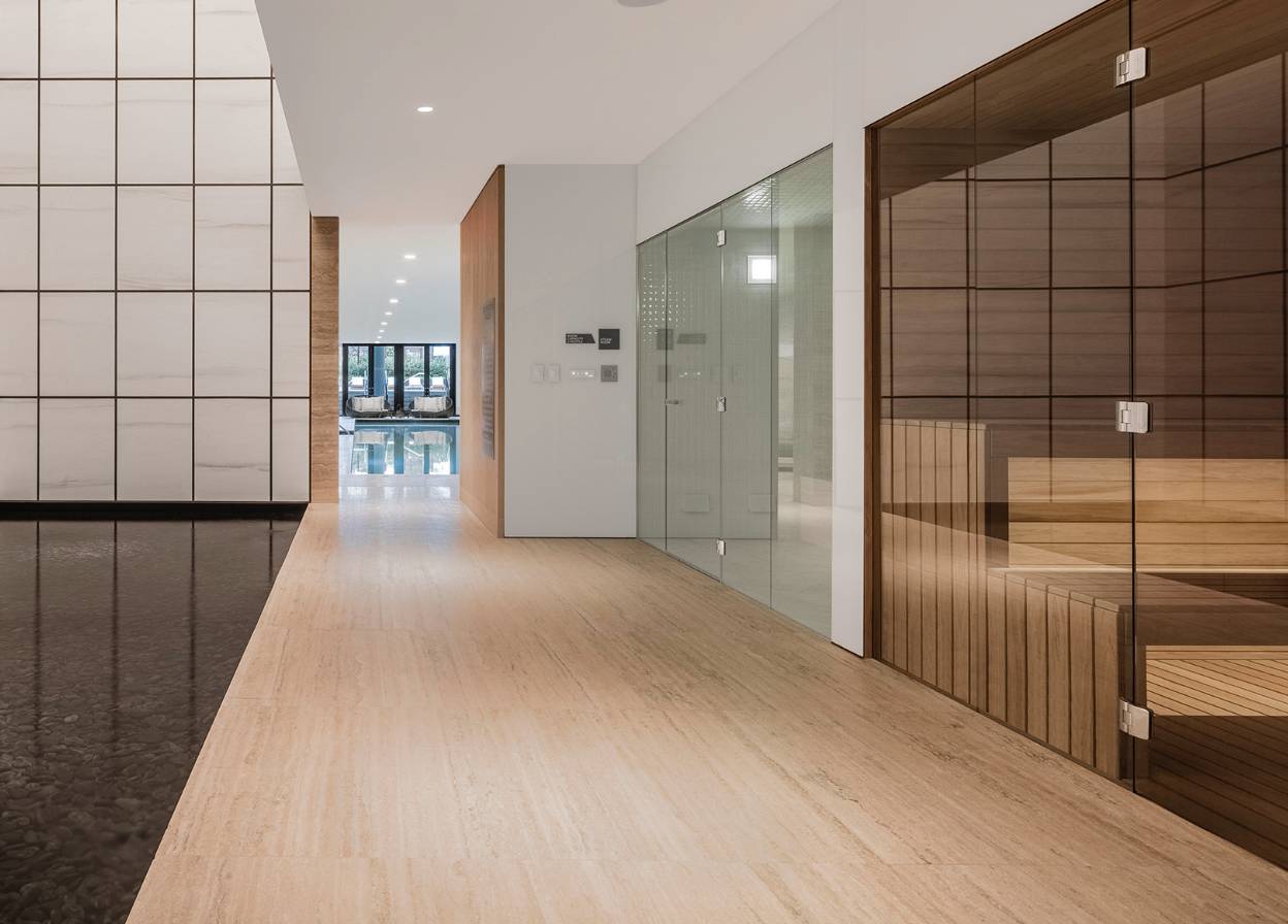 EFFE sauna en hammam geïntegreerd in een maatwerk wellnessruimte