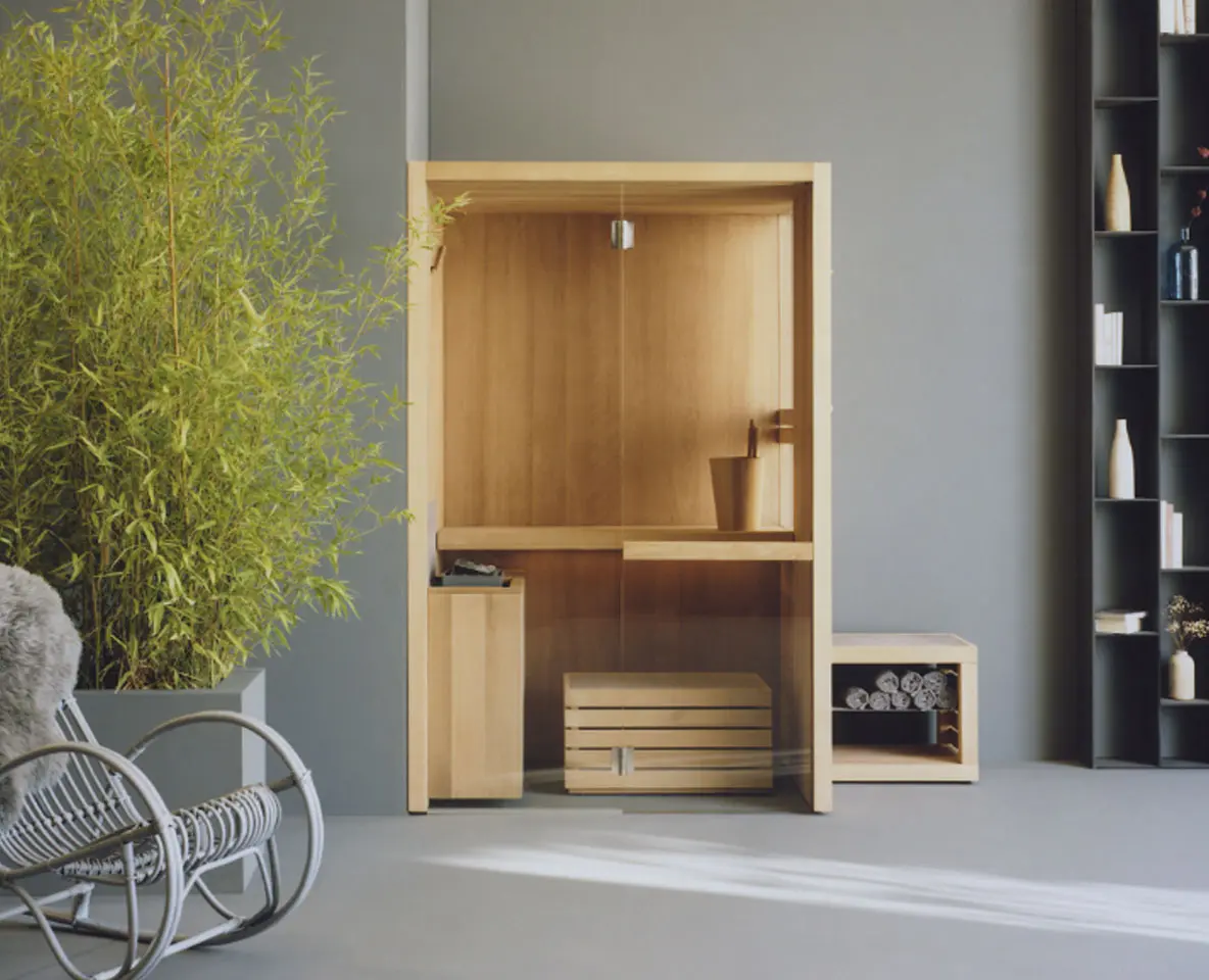 EFFE Natural hammam met transparante opbouw en integratie in een wellnessruimte