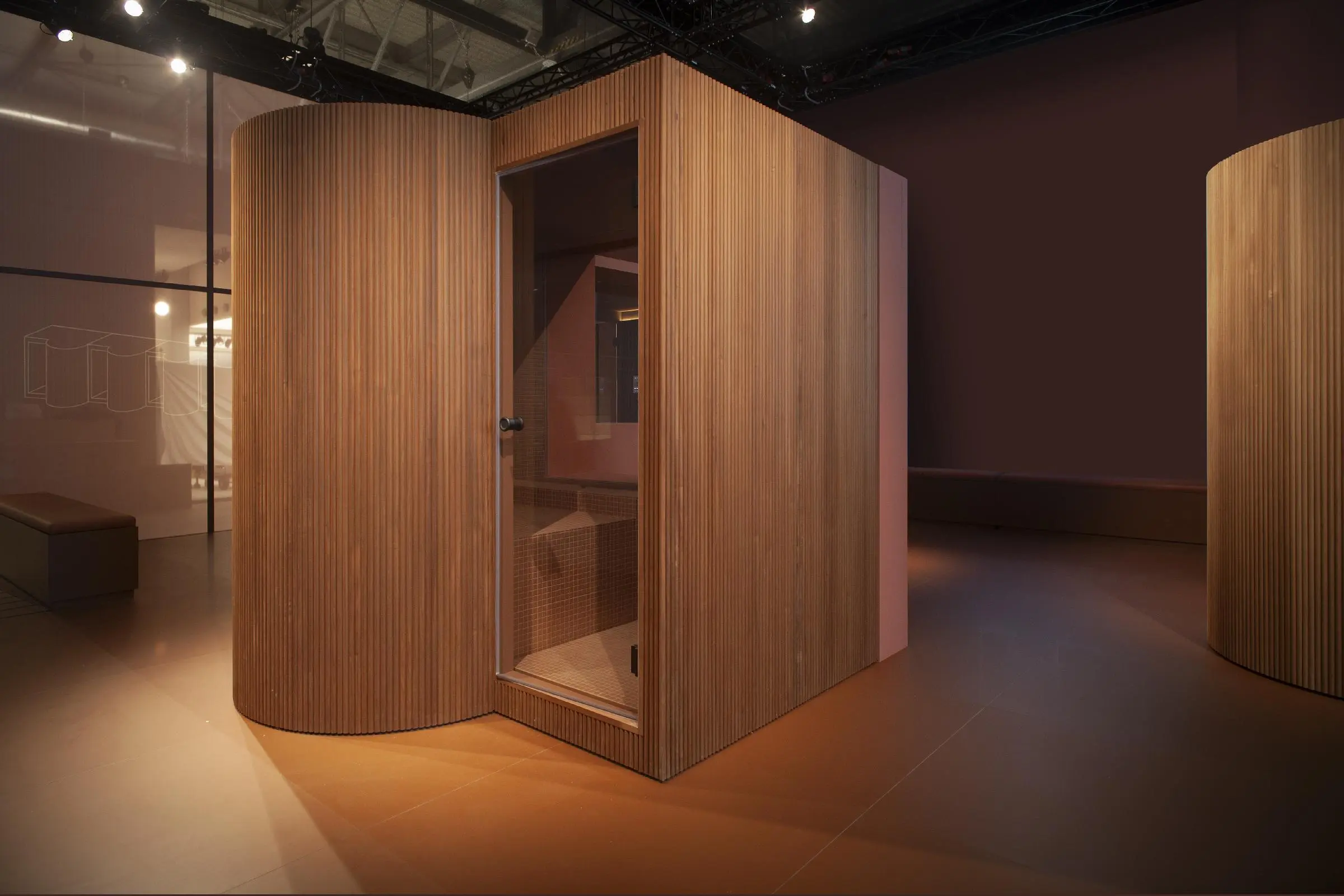 EFFE Baluar sauna en hammam gecombineerd in een houten wellnessruimte voor thuis