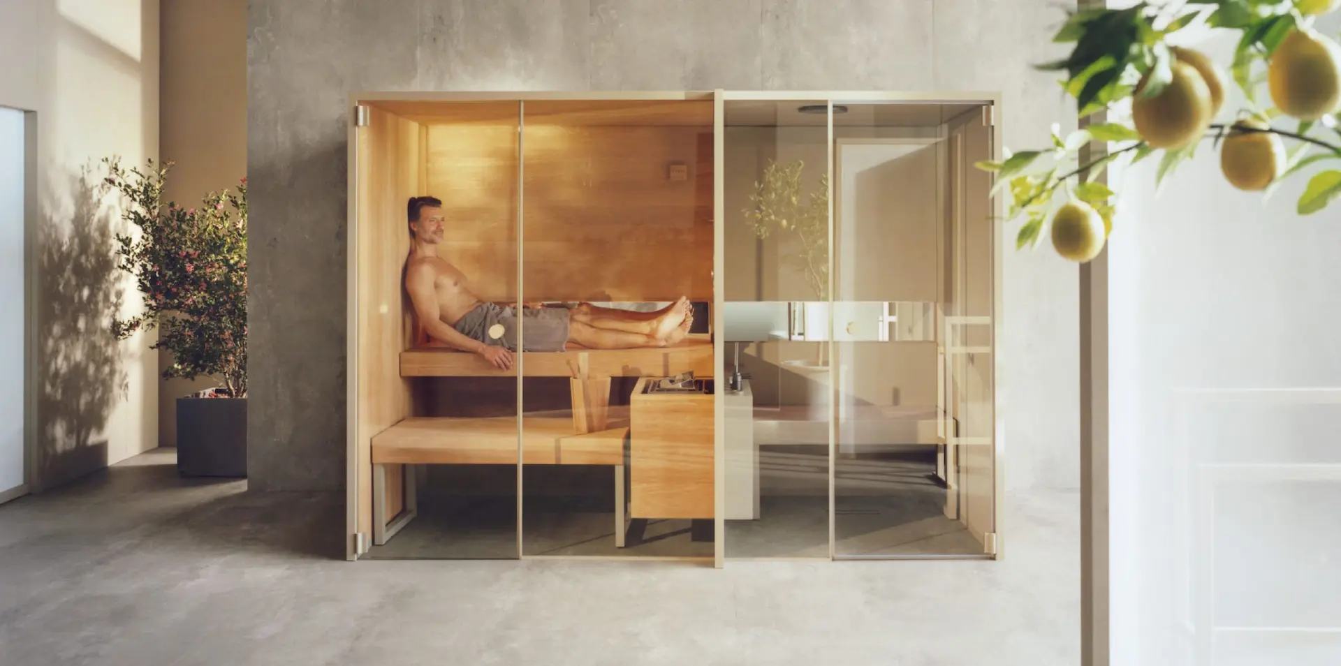 Compacte EFFE sauna en hammam combinatie voor een wellnessruimte thuis