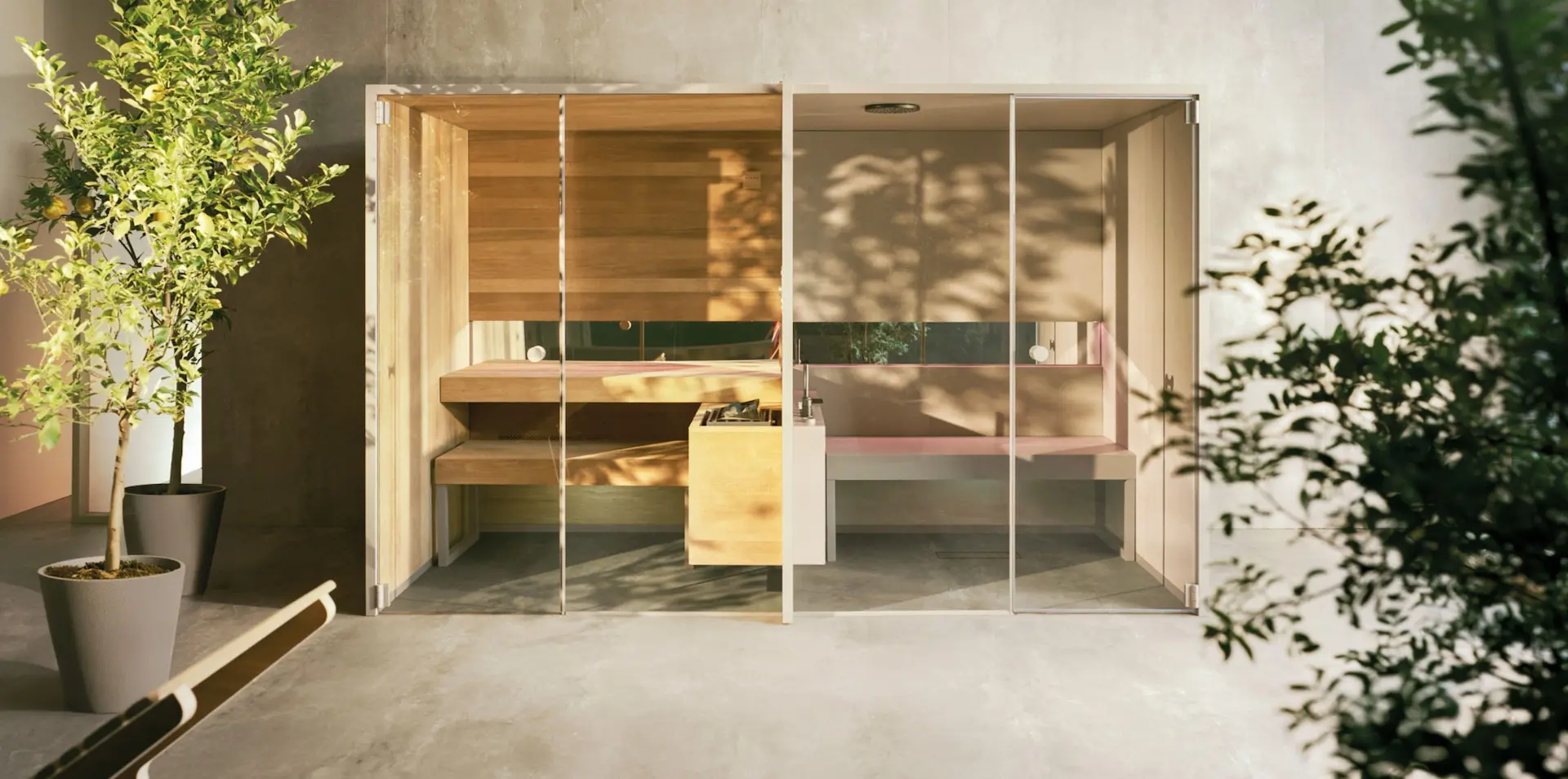 EFFE Logica sauna en hammam combinatie als geïntegreerd technisch wellnesssysteem