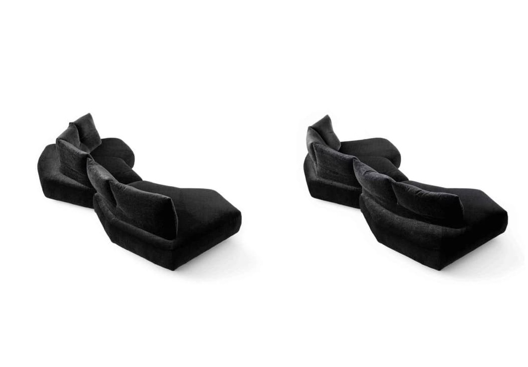 Edra Anywhere loungebank met verstelbare rugkussens en organische zitvorm